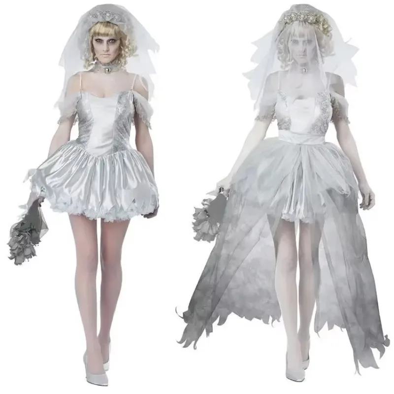 New Halloween Costume Wedding Ghost Doll Movie Role-playing Uniform Modern Dance Special Use Women's Clothing