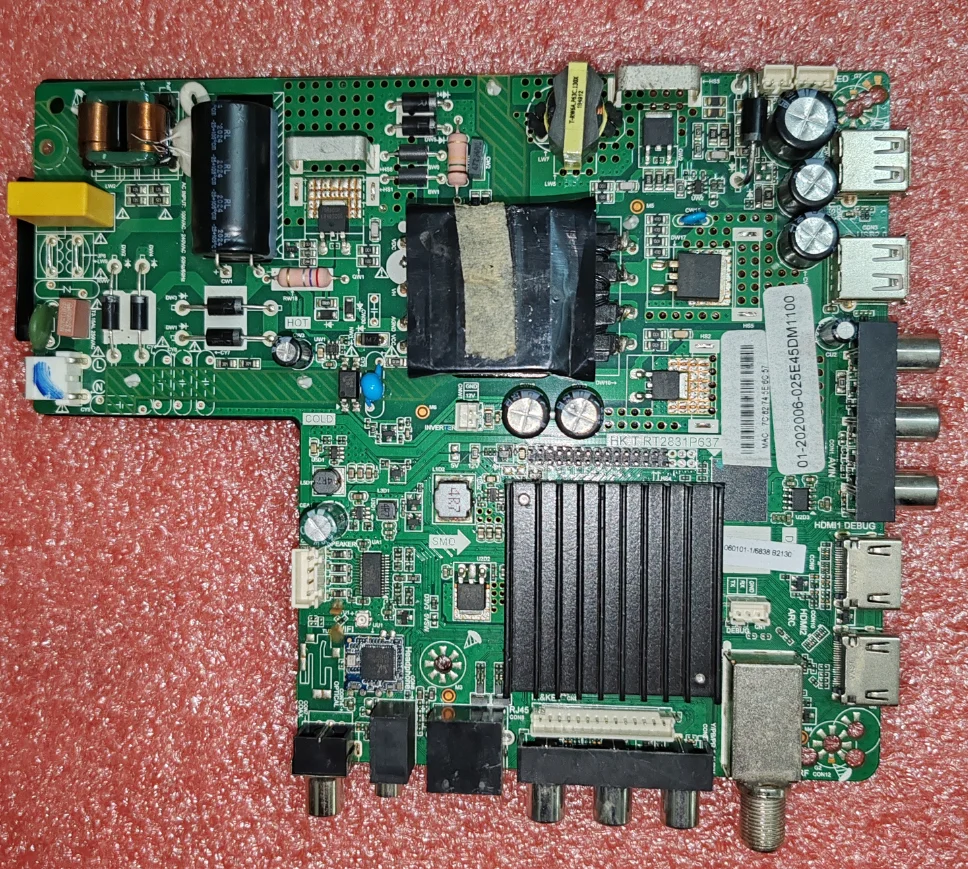 

HK.T.RT2831P637 Three in one WiFi network TV motherboard, physical photo, tested for 90V 500MA