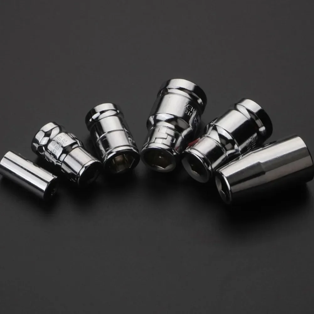 7 Types Universal Socket Hex Bit Holder Converter 1/4 3/8 1/2 Ratchet Socket Adapter Spanner Wrench Screwdriver Bit