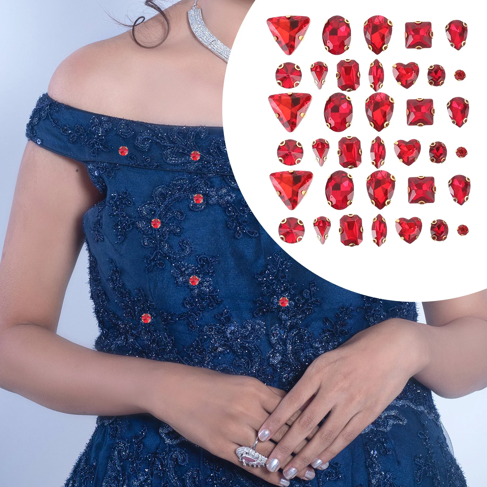 

130pcs Glass Claws Rhinestones Delicate Small Sewing Claw Rhinestones Diy Clothing Accessories Craft Embellishments Sew On