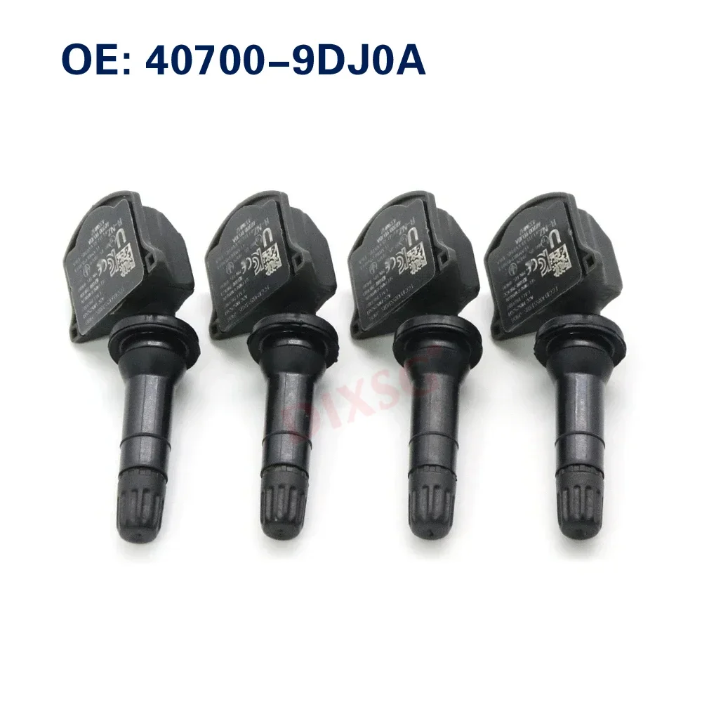 

4 шт. TPMS 40700-9DJ0A для INFINITI QX60 NISSAN MAXIMA MURANO PATHFINDER 2019-2020 407009DJ0A 433 МГц Датчик контроля давления в шинах