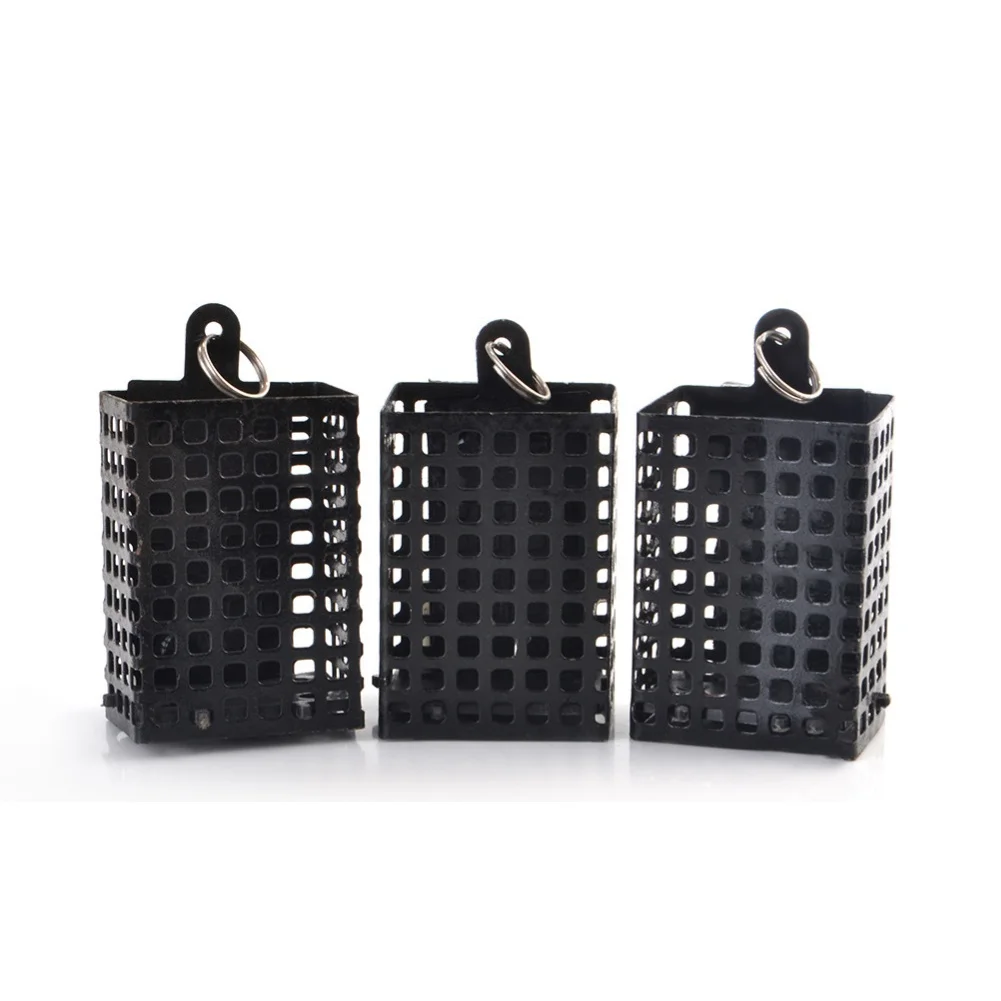 3Pcs Iron Fishing Bait Cage Feeders Lightweight Carrying Design for Effective Bait Dispersion in Lake and River
