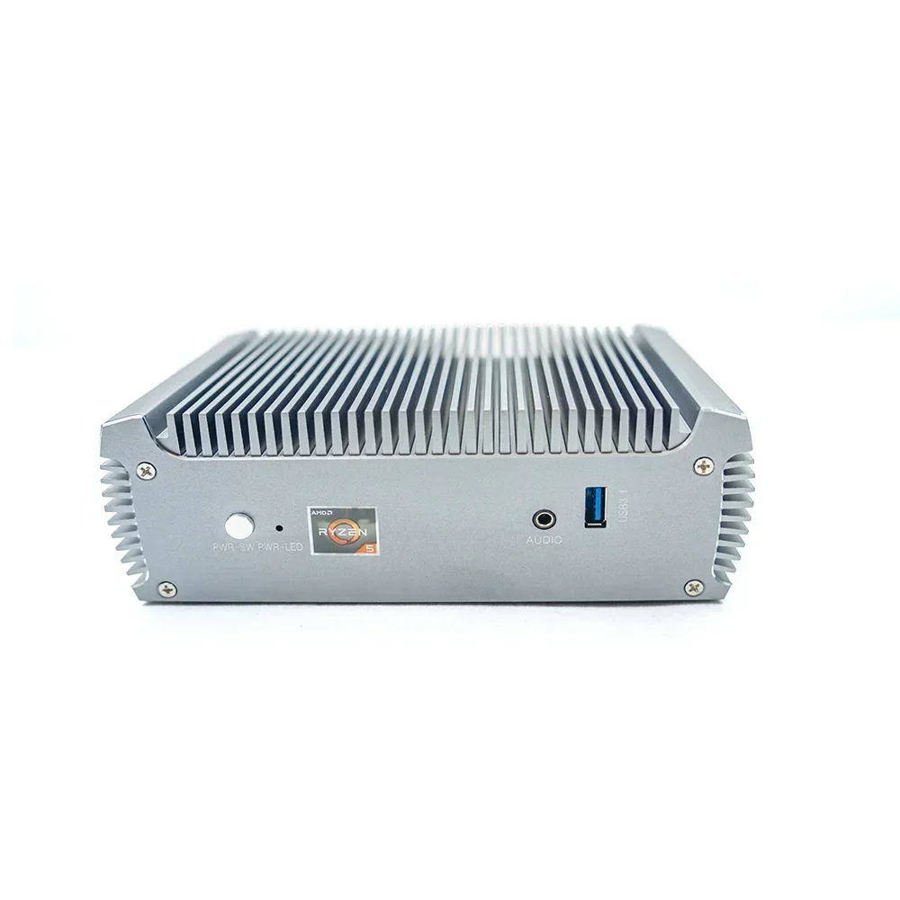 Custodia in metallo Fanless AMD Ryzen™R7 7730U Dual Ethernet controllo industriale Fanless Windows 11 Mini PC supporto HDD Computer