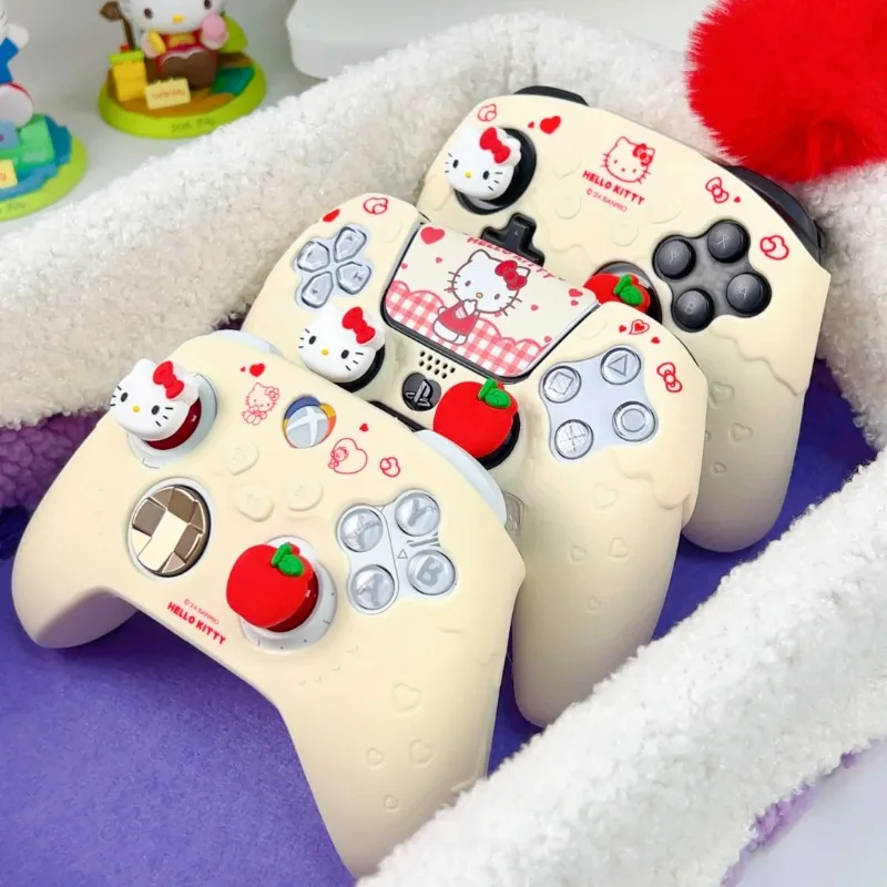 

Sanrio Hello Kitty Kuromi Xbox Controller Protective Sleeve Anti-slip and Anti-sweat Silicone Game Accessories Adult Kids Gifts