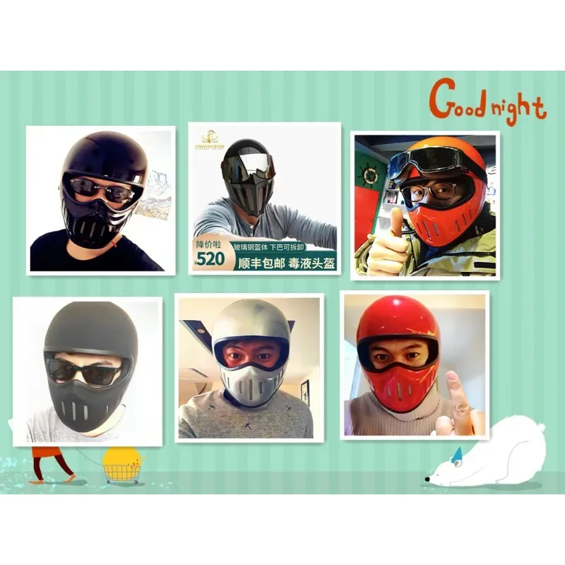 McKenstein Retro Motorcycle Cruising Full Helmet Small Helmets Body Soldier Electric Vehicle Full Cover All Season helmet image 6