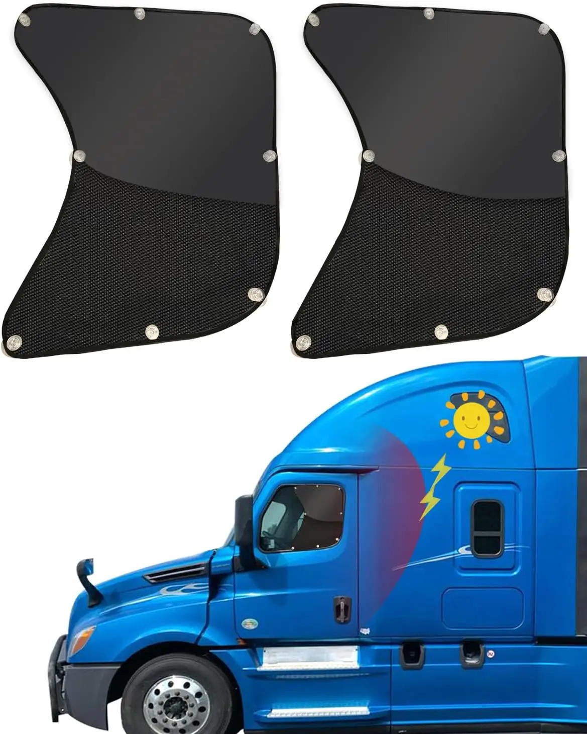 

Side Window Sun Shade for Semi Truck Freightliner Volvo VNL International Trucks RV Accessories, Sunshade UV Protection, Keep In