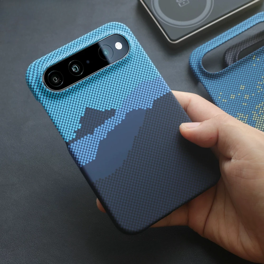 For Huawei Pura X View Case New Fashion PC Hard Magnetic High Quality Carbon Fiber Pattern Anti-fall Cover For pura X view Shell