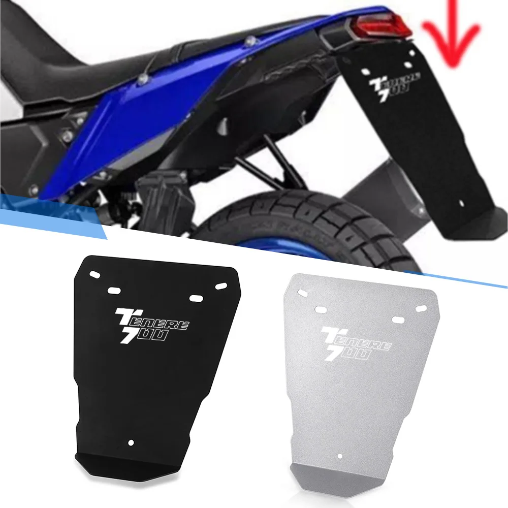 

Motorcycle For Yamaha XTZ700 XT700Z Tenere 700 Rally 2019-2024 2025 License Plate Rear Fender Splash Guard Number Holder Mount