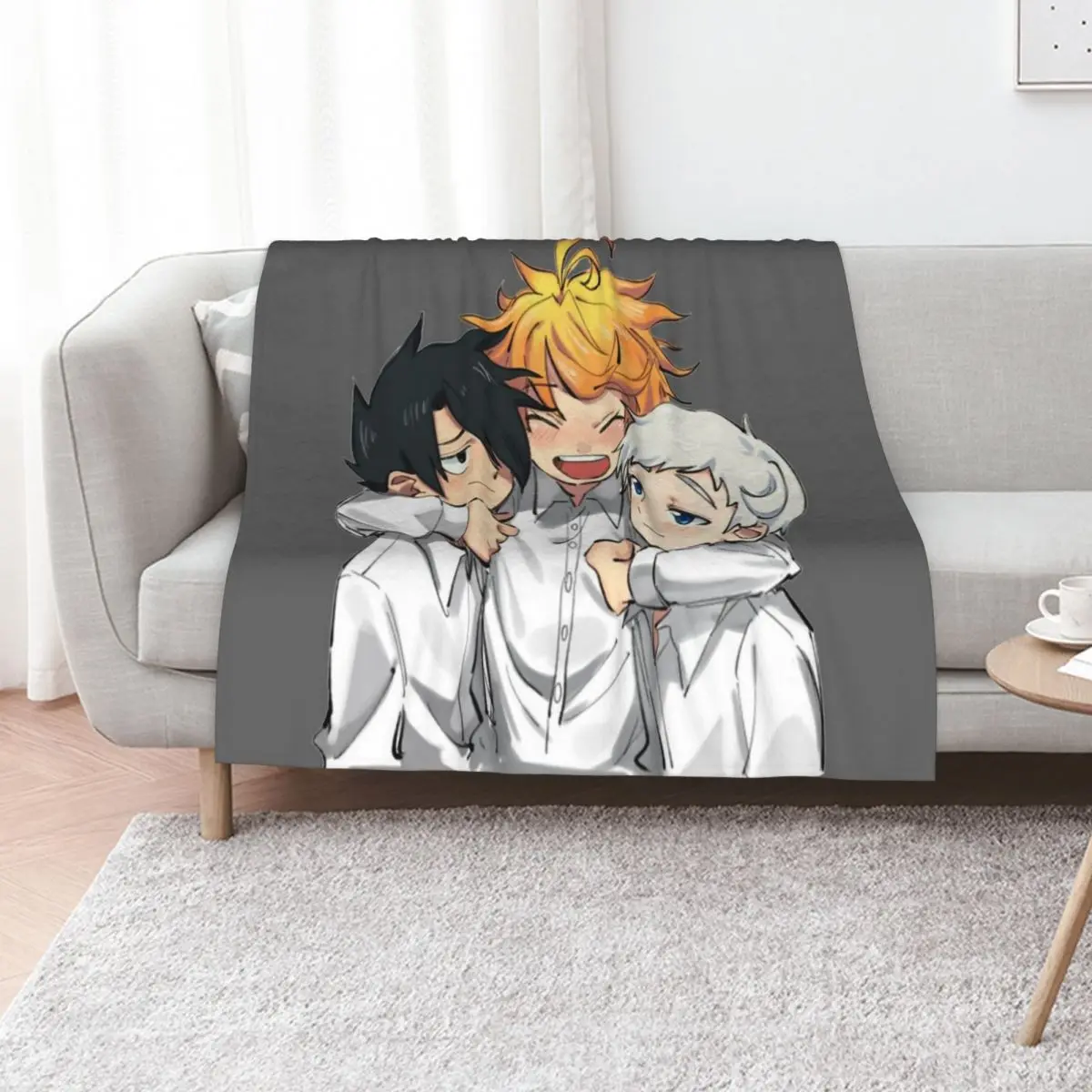 

The Promised Neverland Throw Blanket Flannels Blankets Sofas Of Decoration Polar For Decorative Sofa Blankets