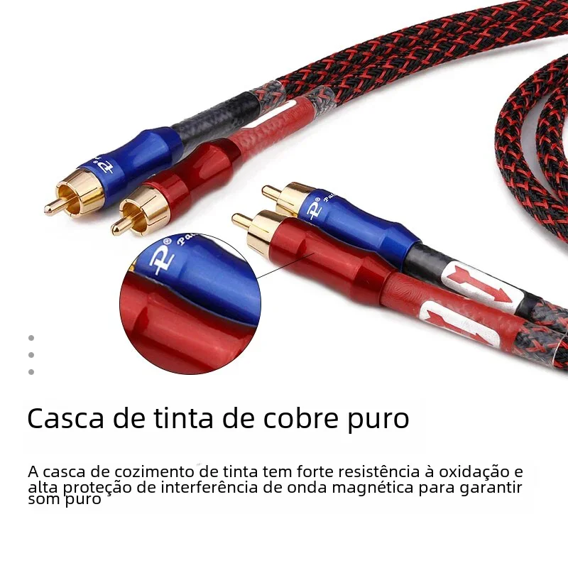 YYAUDIO HIFI Stereo Pair RCA Cable High-performance Premium Hi-Fi Audio 2rca to 2rca Interconnect Cable