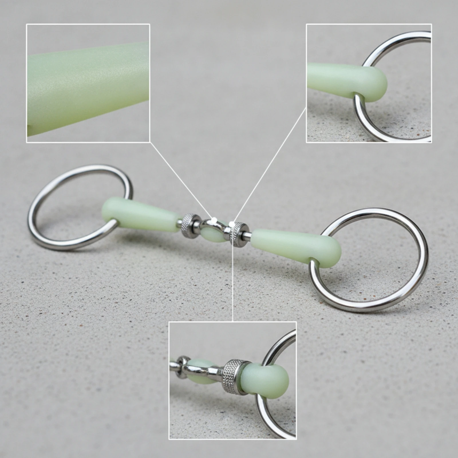 Double-Jointed Snaffle Bit Loose Loop Horse Bit with Apple Mouthpiece Tack Soft Rust-Resistant for Equestrians, Everyday Riding