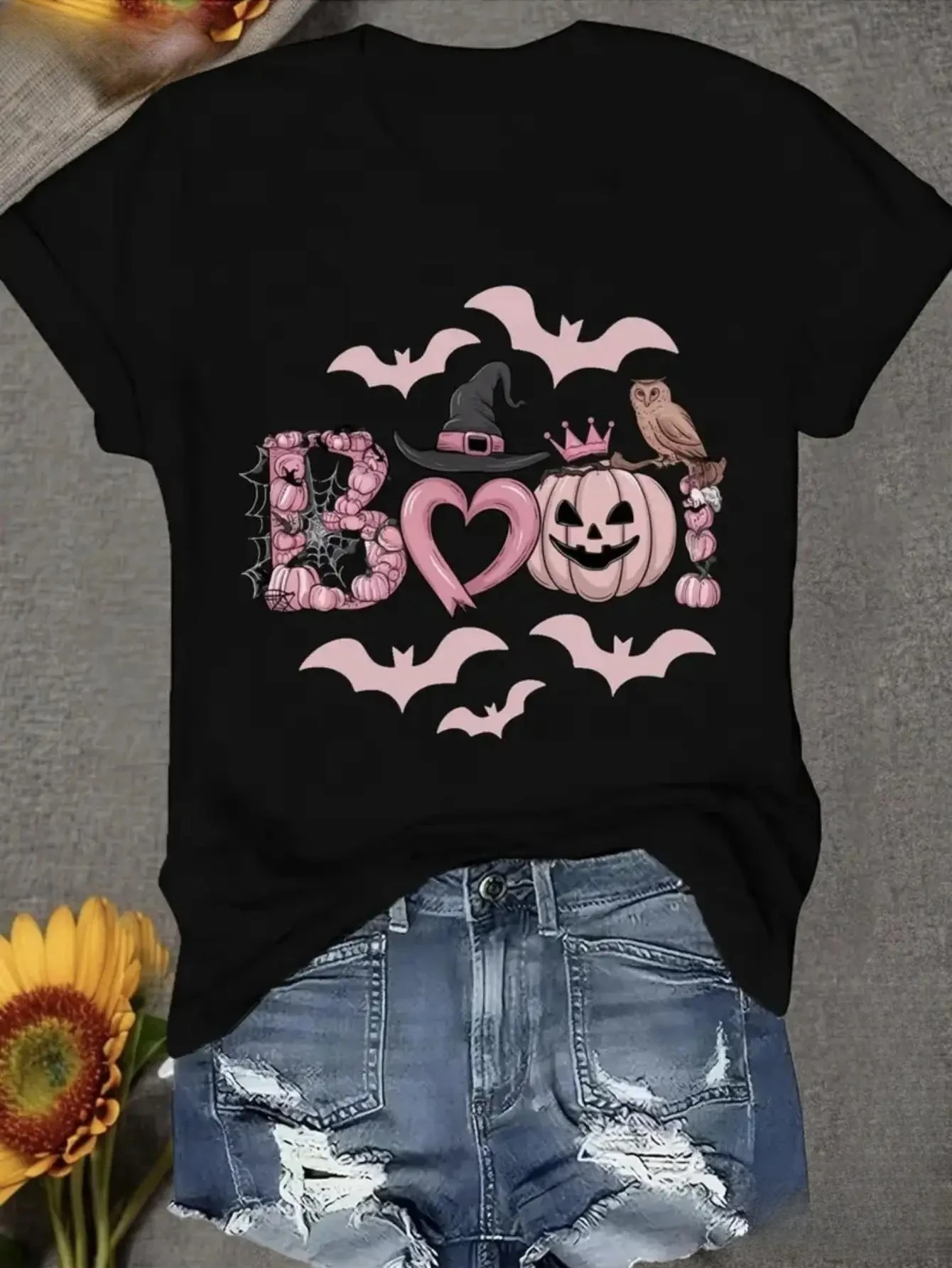 

Новая женская футболка больших размеров с принтом, повседневная свободная модная футболка с коротким рукавом, мягкая, удобная и дышащая, для спорта на открытом воздухе