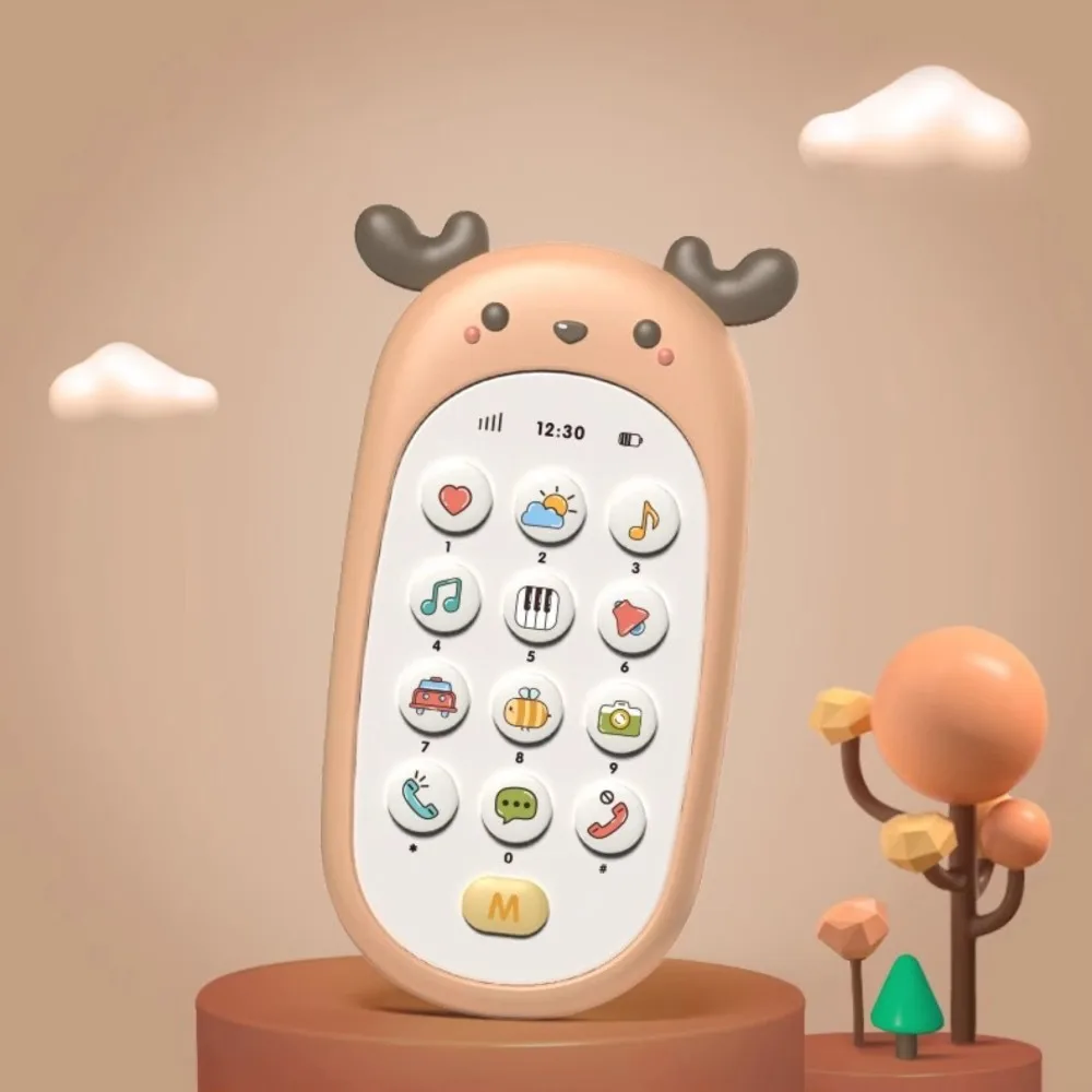 Music Function Baby Phone Toy Interactive Feature Biteable Design Early Education Toy Educational Sound Smart Toy