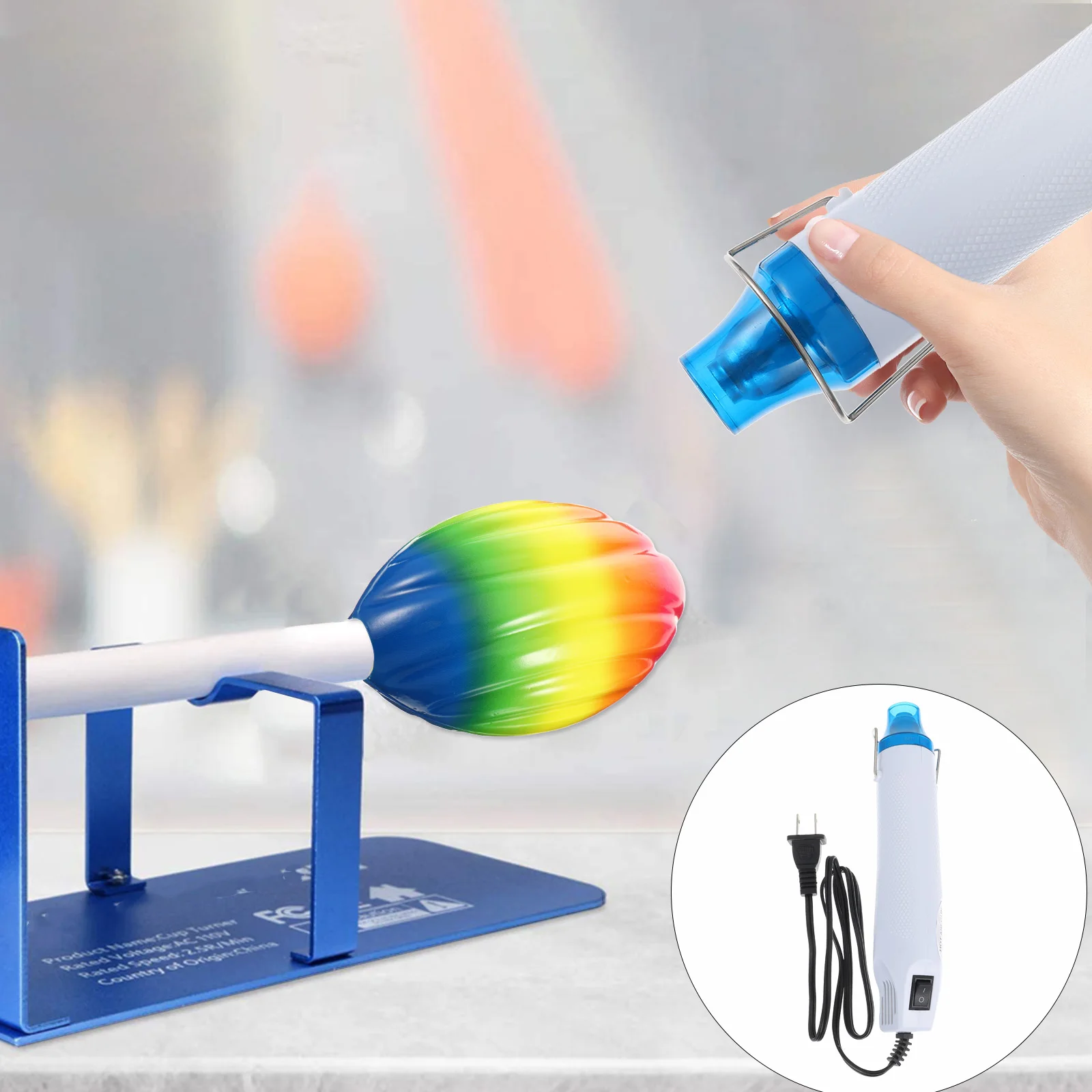 

Hot Air Tool 110V US Plug Heat Gun for DIY Shrink Plastic Polymer Clay Embossing Long 1m Cord Safe Eco Friendly Lightweight