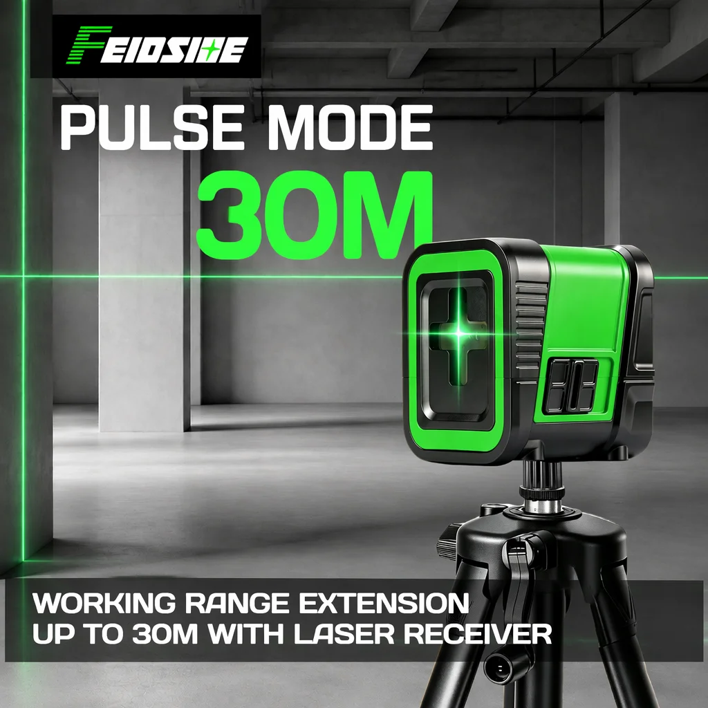  FEIDSIDE 2 Lines Green Laser Level Self-Leveling Manual Dual Mode Laser Level Magnetic Mount For Decoration