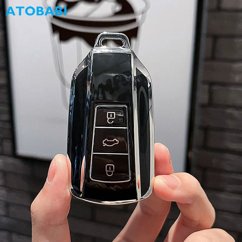 TPU Car Key Cover Smart Keyless Entry Remote Fobs Cases Keychain Holder Auto Accessories Supplies For DFSK Dongfeng Aeolus AX7