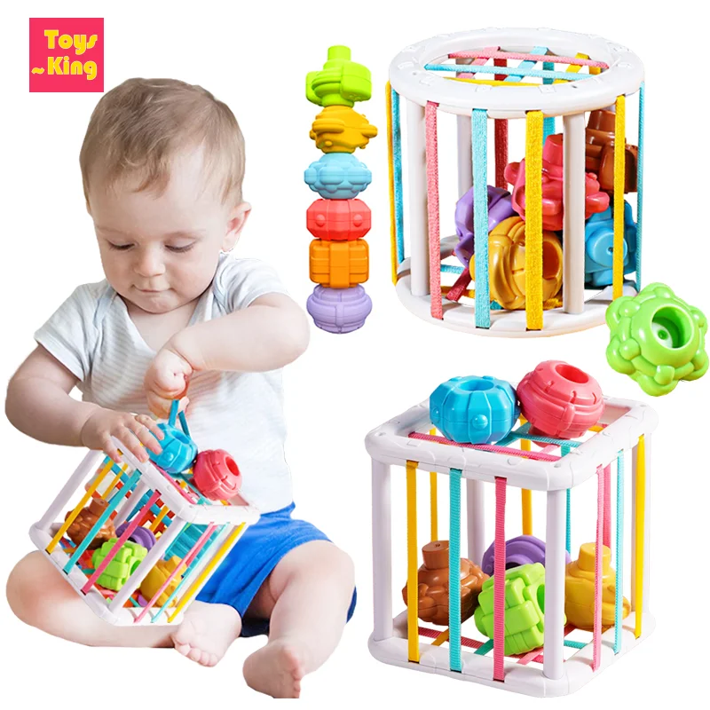 Décennie s de formes colorées Montessori, jeu de tri, jouets d'apprentissage pour bébés, accessoires d'entraînement à la préhension pour enfants, cadeau pour nouveau-né, 0 m, 12m