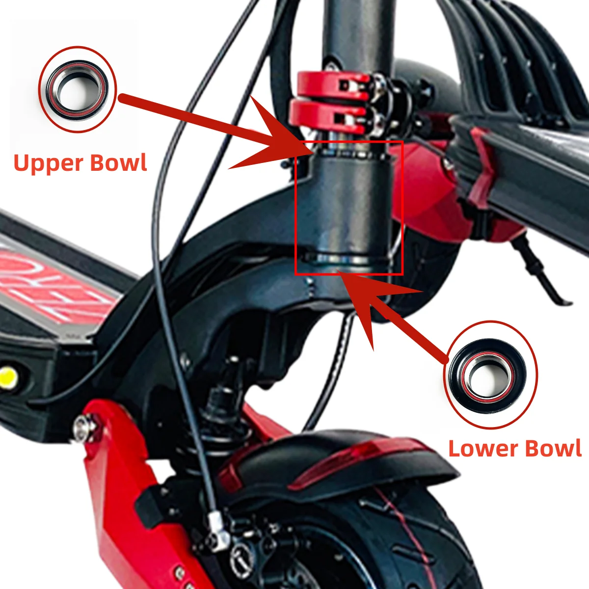 Original  ZERO 8X 10X 11X X8-DDM T10-DDM X11-DDM Upper & Lower Bowl And Bearing  Electric Scooter Peilin component Spare Parts