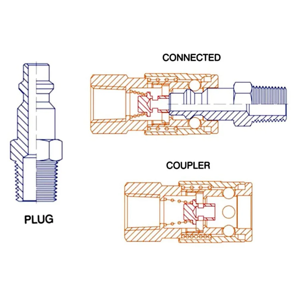 18 pezzi per set di connettori per utensili pneumatici, raccordi rapidi pneumatici per un funzionamento efficiente in officine e uso automobilistico