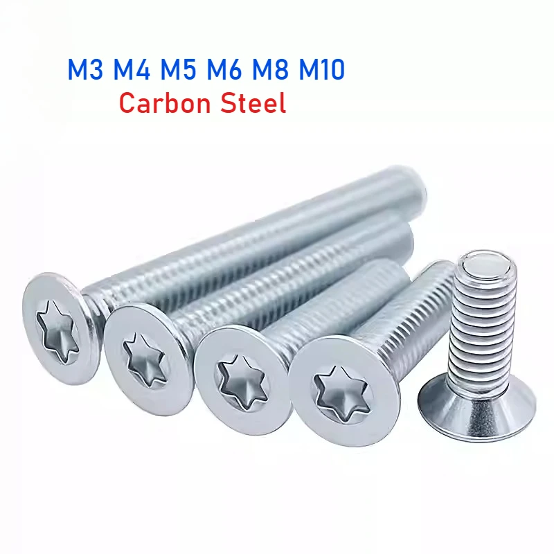 

10.9 Grade Blue Zinc Plated Torx Countersunk Head Screw M3 M4 M5 M6 M8 M10 Six Lobe Carbon Steel Countersunk Head Screw