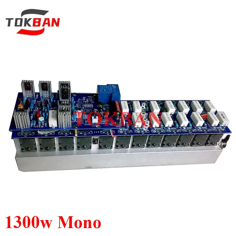 Tokban 1300w Mono Power Amplifier Board High Power 24pcs Toshiba Transistor TTC5200 TTA1943 Pure Sound HIFI Amplifier Audio