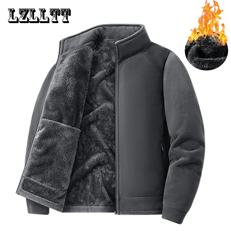 

Зимние мужские флисовые теплые куртки, мужские ветрозащитные толстые куртки, парки, пальто, мужская повседневная верхняя одежда с капюшоном, мужские куртки LZLLTT
