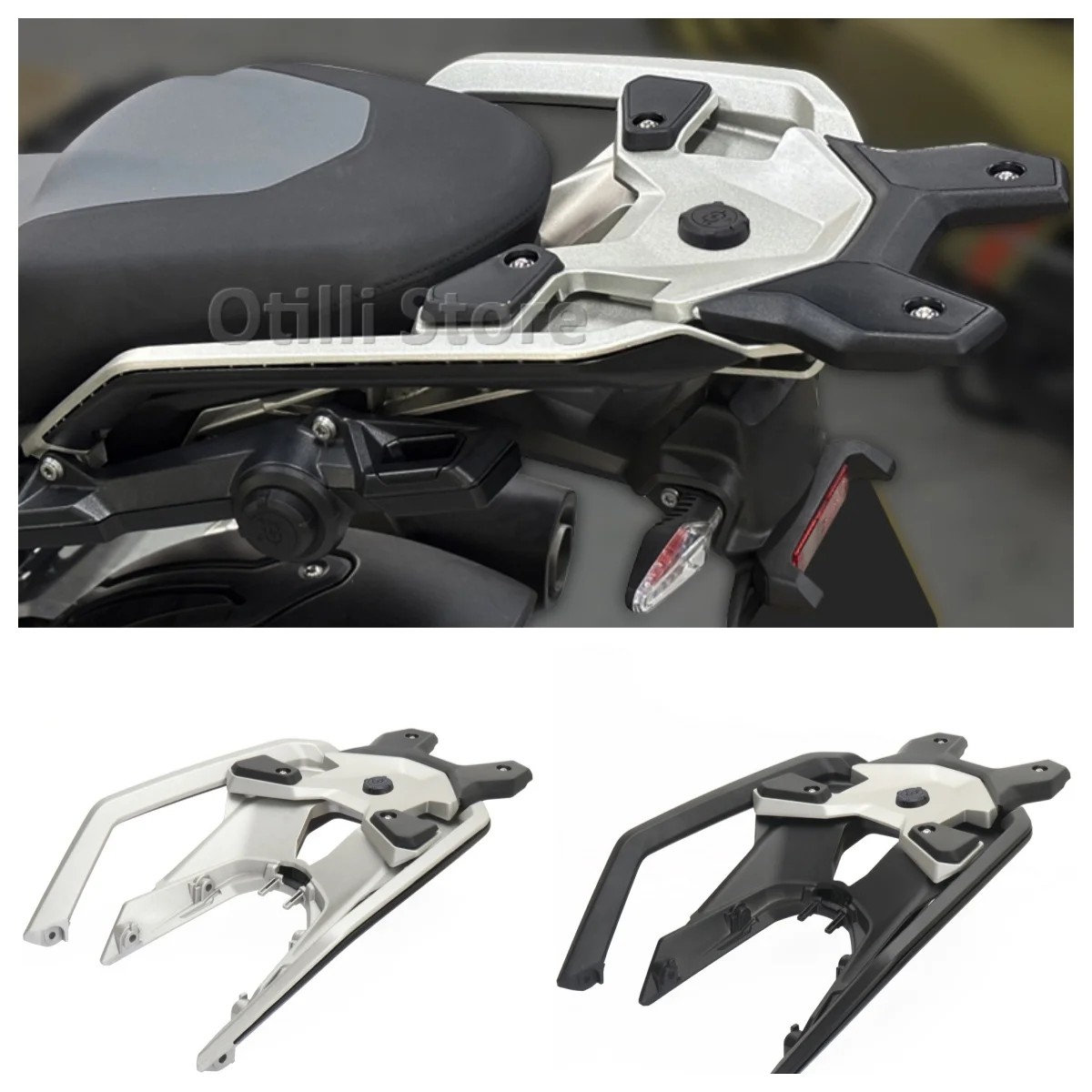 

For BMW R1300GS R 1300 GS r1300gs 2023-2025 Motorcycle Stainless Steel Rear Luggage Rack With USB Interface Tail Trunk Carrier