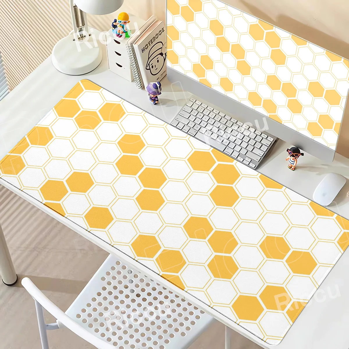 

HD printing XXL Gaming Mousepad Geometric Large Desk Mat accessories Non-Slip Rubber Hexagon 400x900mm Mouse Pad Keyboard Mats