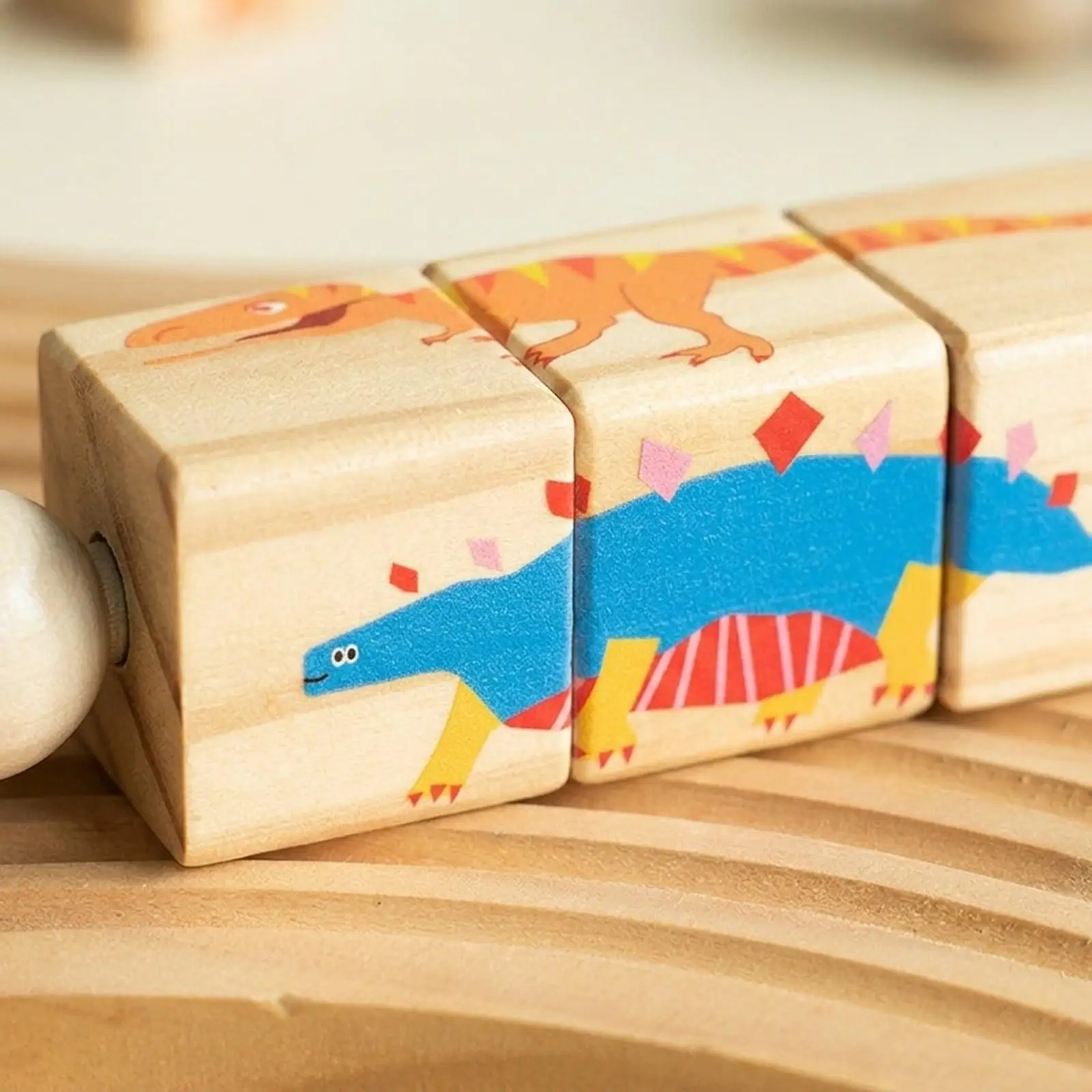 Wooden Educational Puzzle Toy Rotating Twist Block Preschool Learning Game for Children Interactive Cognitive Development