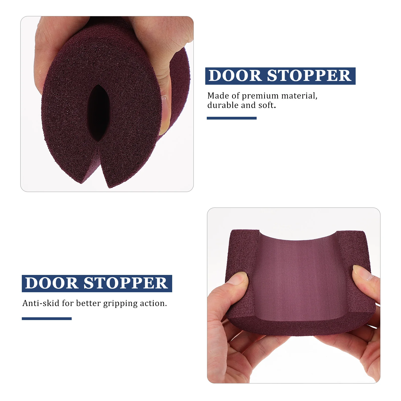 

2pcs Anti-Pinch Stopper Soft Anti-Skid Protective Buffer For Hand Safety Simple Design Cylindrical Door Holder Safe
