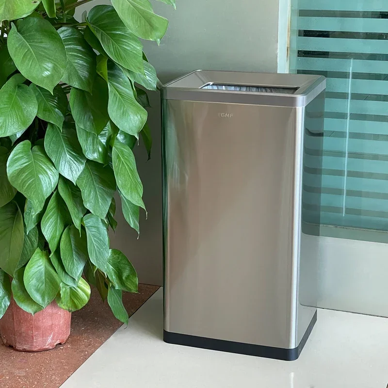 Stainless steel trash can 50L large capacity 40L