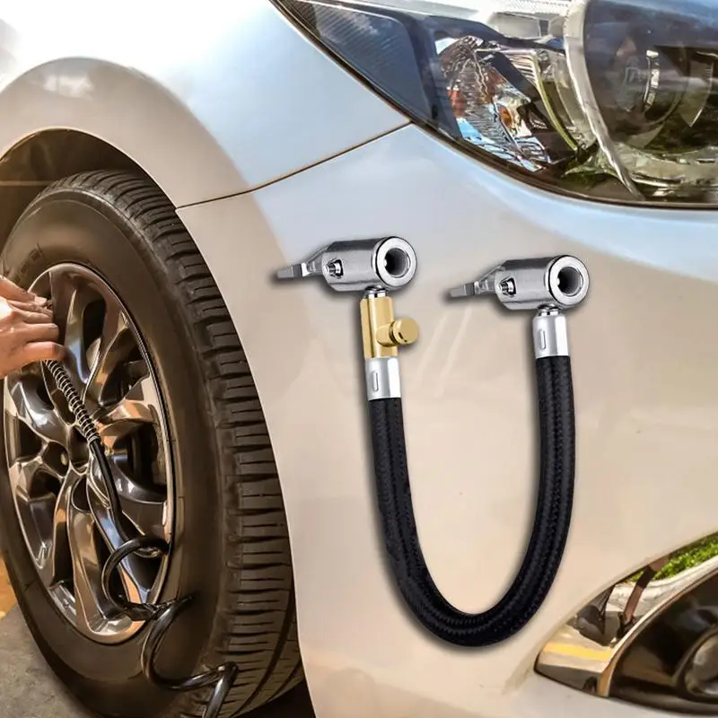 

Шланг для накачивания автомобильных шин, надувной адаптер, поворотный шинный воздушный насос, удлинительная трубка, соединение, шланг для накачивания, портативные шланги для воздушного насоса