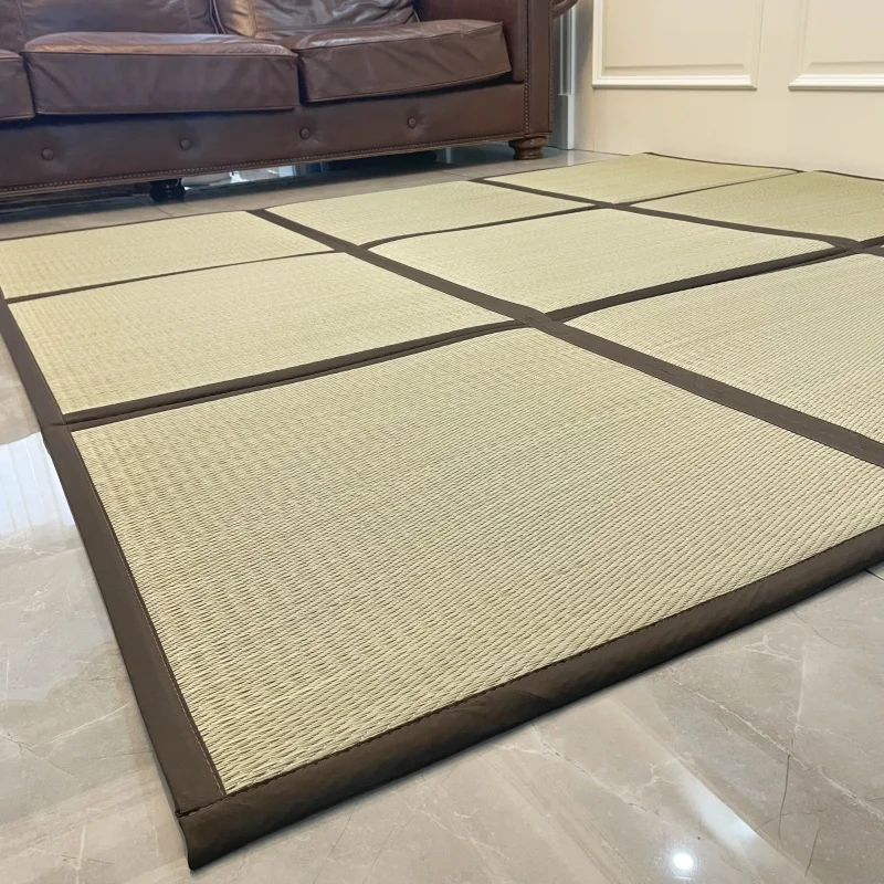 Japanese Traditional Igusa Tatami Carpet Floor Mat Rush Tatami Mat Unit Floor Sheet Lightweight For Living Room Bedroom Mattress