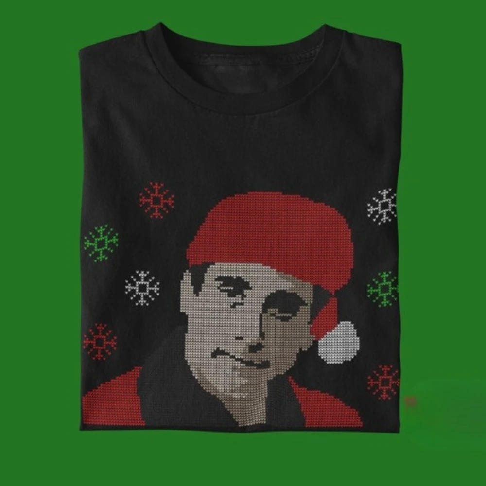 The Office Christmas Graphic T Shirts Michael Scott Xmas Tshirt Woman Man High Quality Cotton Short-sleev Ropa Hombre