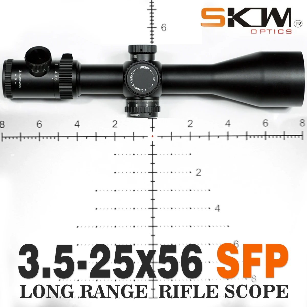 

SKWoptics-тактический прицел, 35 мм кольца, боковой Фокус, мил-точечный охотничий, ударопрочный, 3,5-25x56