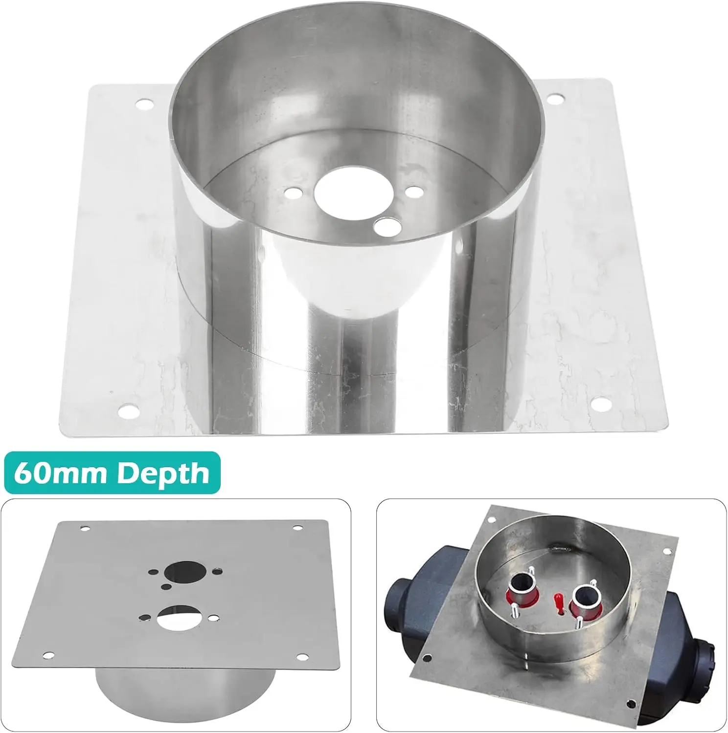 

Diesel Heater Mounting Plate Diesel Heater Turret Mount Plate Floor Base Mount Bracket for Airtronic D2/D4/D1LC 60 mm