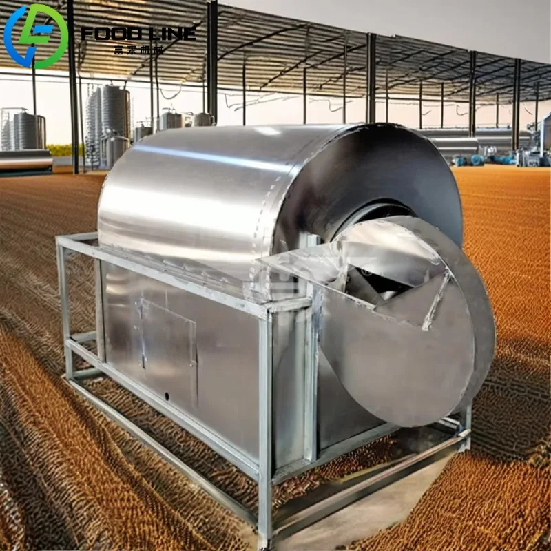 Household Dryer Drum Coffee Cocoa Beans Soybeans Nut Rotary Drum Dryer Walnut Peanut Flower Seeds Drying Machine