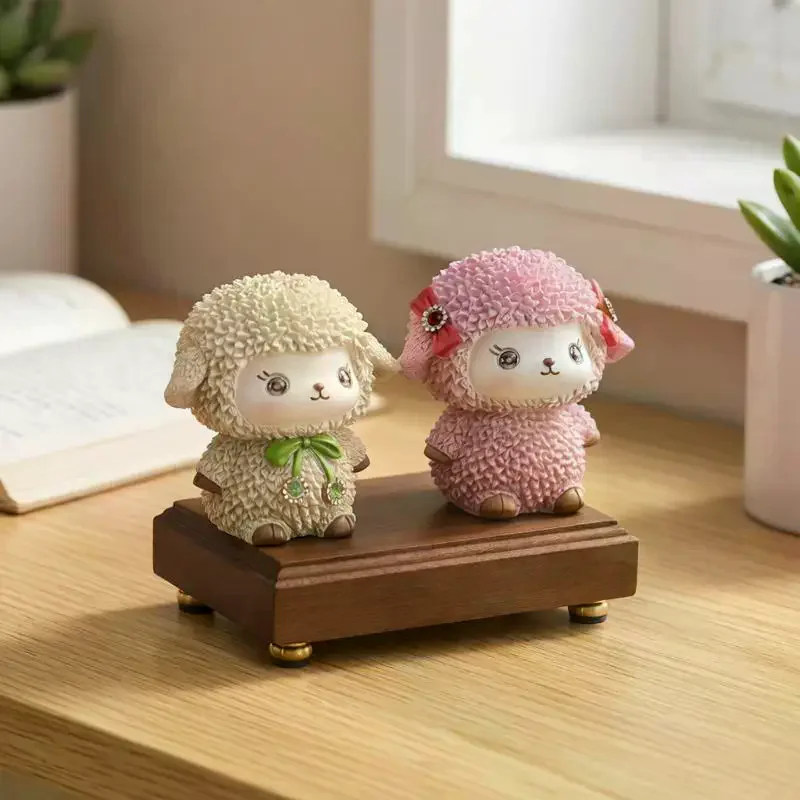 Cute Little Sheep Figurine High-end Niche Office Desktop Decoration A Gift For The Year Of The Sheep