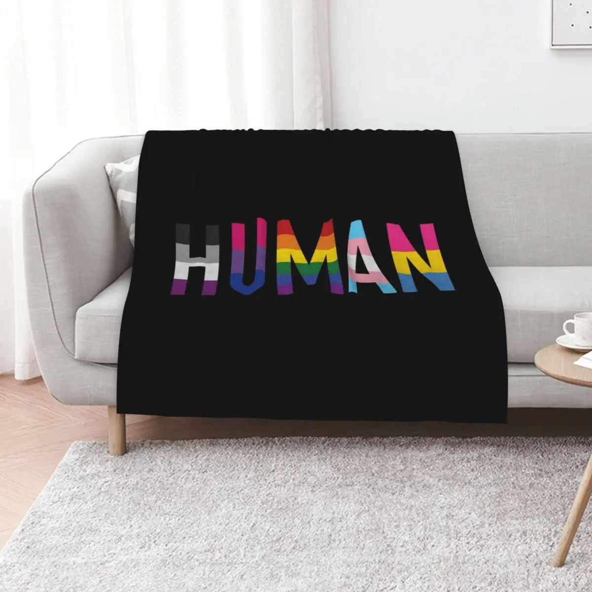 Human, Various Queer Flags 1 Throw Blanket Soft Breathable Blanket for Night Sleeping