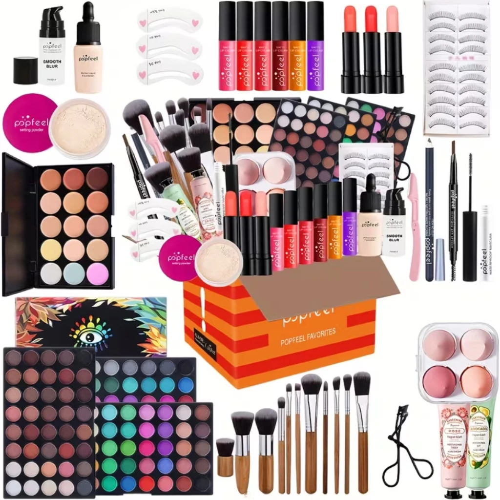 Complete All in One Makeup Kit with Brush and Mascara