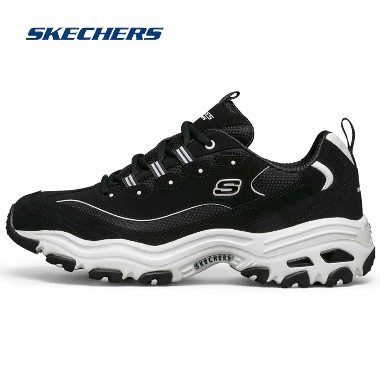 

Спортивная обувь Skechers D'Lites Series, легкая, удобная и амортизирующая мужская обувь, повседневная обувь для отдыха на открытом воздухе и путешествий 52675-Blk