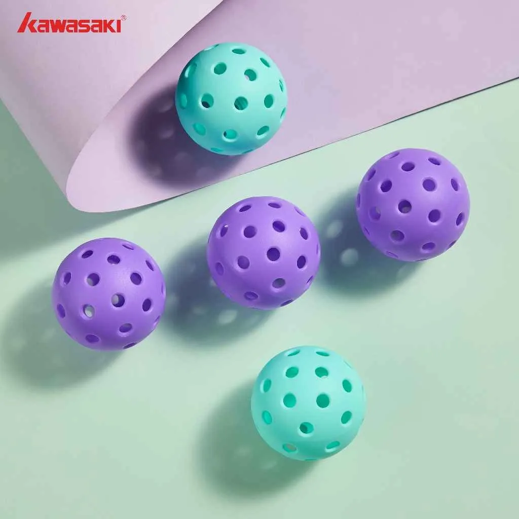 Kawasaki 6PCS/12PCS/18PCS Pickleball Balls Outdoor T-40 No Vibration Stable Bounce Super Durable Outdoor Games Pickle Ball image 6