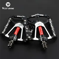 Pedales de Bicicleta WEST BIKING, 3 Rodamientos, Aleación de Aluminio CNC, Antideslizantes, para Bicicleta de Montaña y Carretera, Pedales Anchos, Accesorios Profesionales para Bicicleta