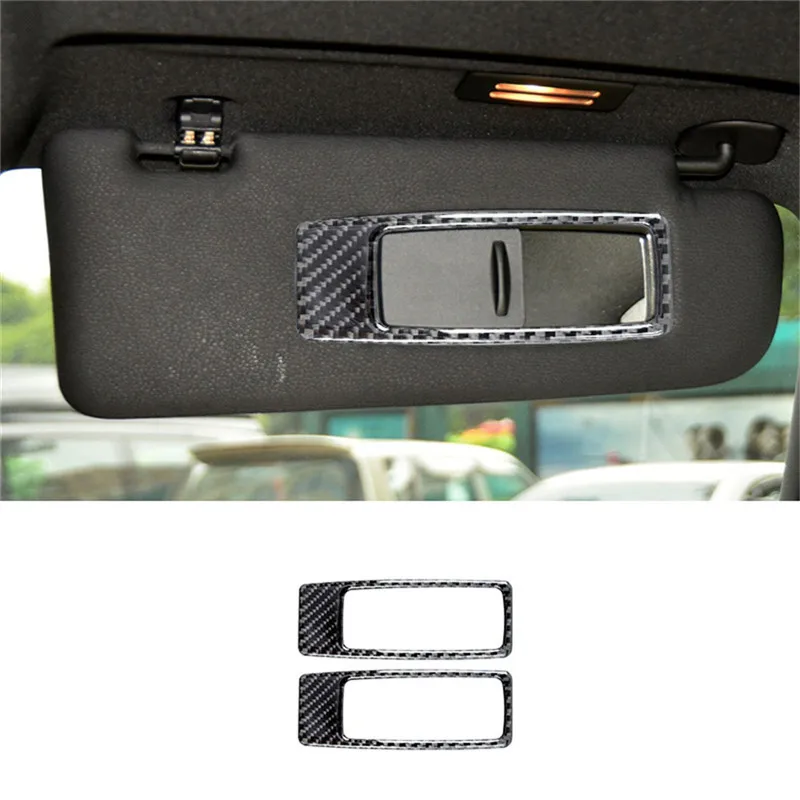 

Carbon Fiber Car Interior Sun Visor Frame Trim Sticker For BMW X5 E70 X6 E71 2008-2013 Styling Accessories