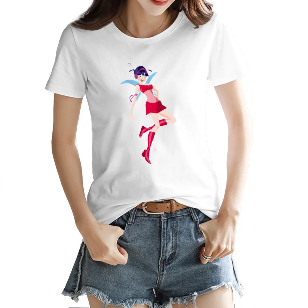 

Muse Fairy Women's Printed Short Sleeve T-Shirt, Harajuku Style, New Summer Top