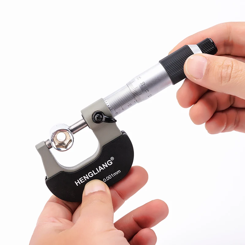 Mikrometer/Außendurchmesser, Mikrometer, Spiralmikrometer, 0–25 mm, Genauigkeit 0,001 mm