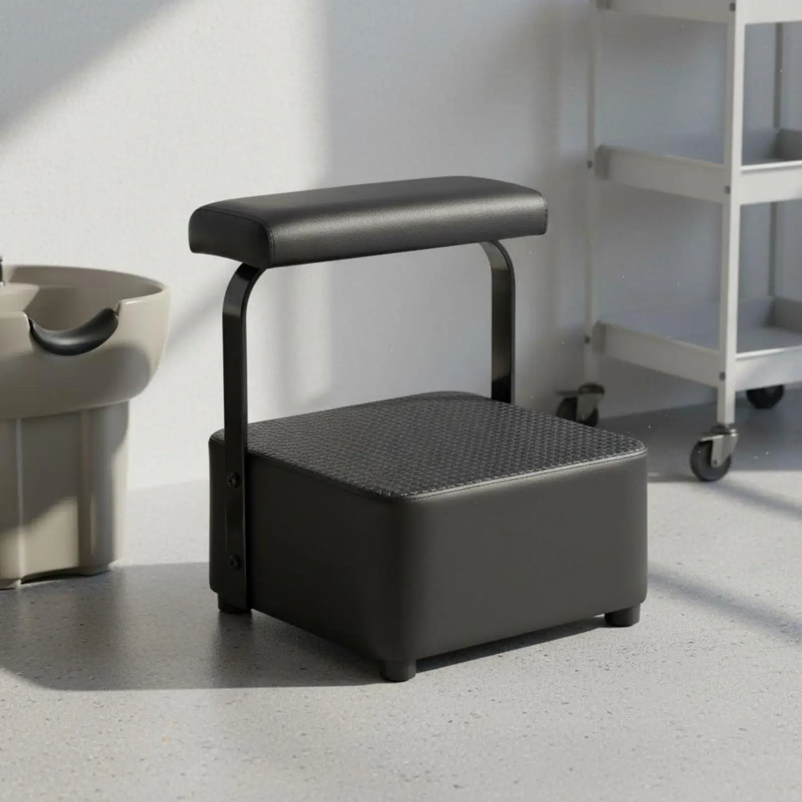 Salon Shampoo Bowl Footstool Adjustable Feet Shampoo Chair Footrest for Spa