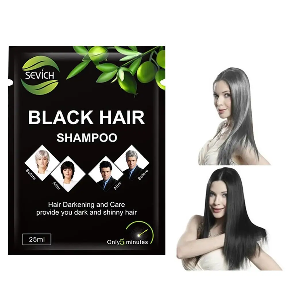 10Pcs Dexe Fast Black Hair Shampoo Fast White Become Coloring Brighten Smooth Grey Removal Beauty Health Safe 25ml