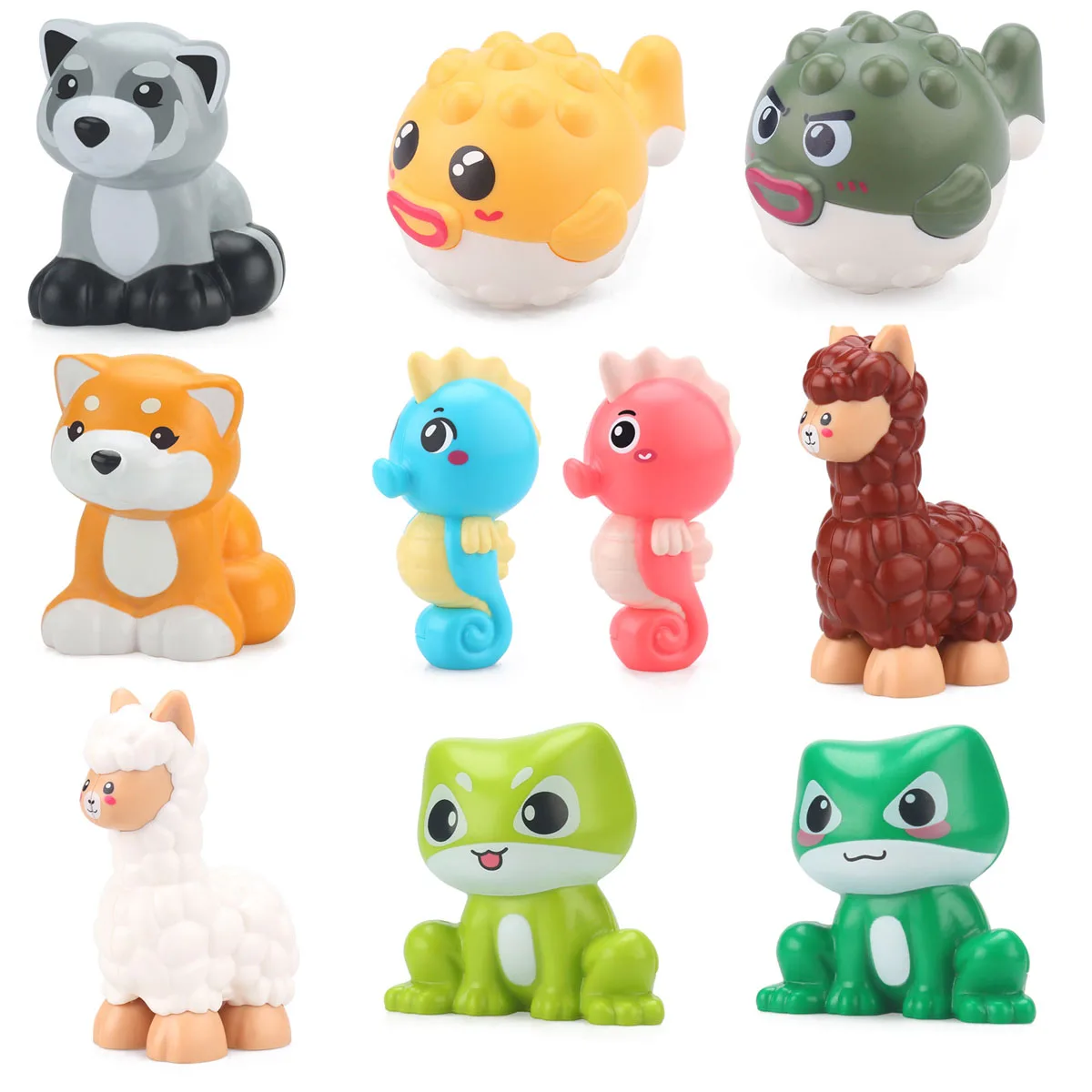 Big Building Block New Cute Animal Models Zoo Sets Combined With DUPLO Playing House Foster Children\'s Interests Soothe Emotions