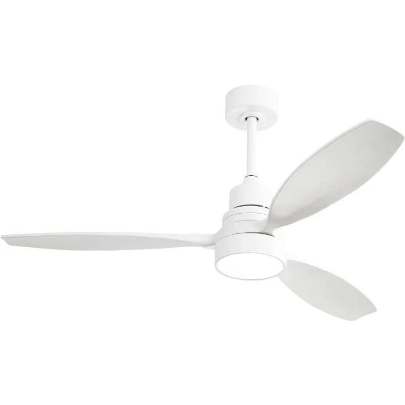 Sofucor-ventilador de techo con Control remoto para interiores y exteriores, ventilador de techo de madera, 52 ", 3 polos